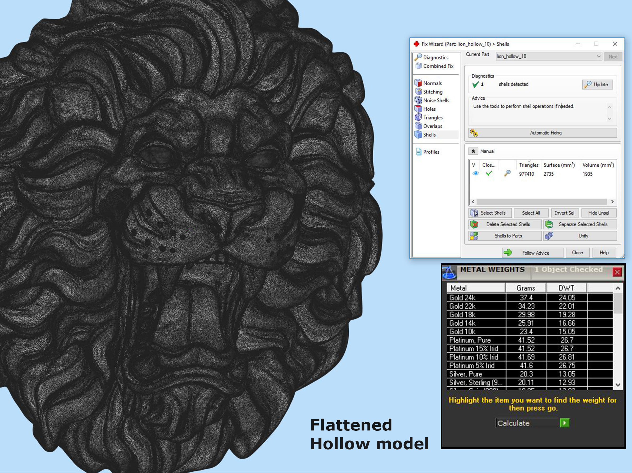 Roaring Lion Head V2 3D print model_9