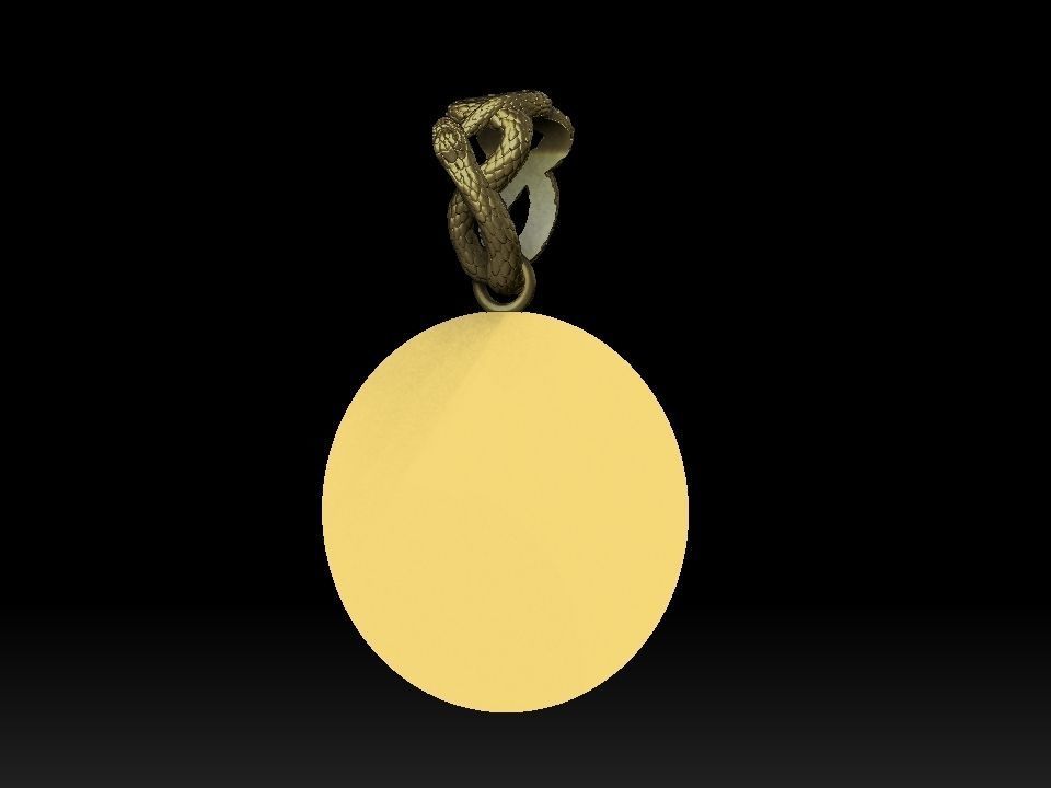  Eyelet snake for pendant 3d print ready 3D print model_5