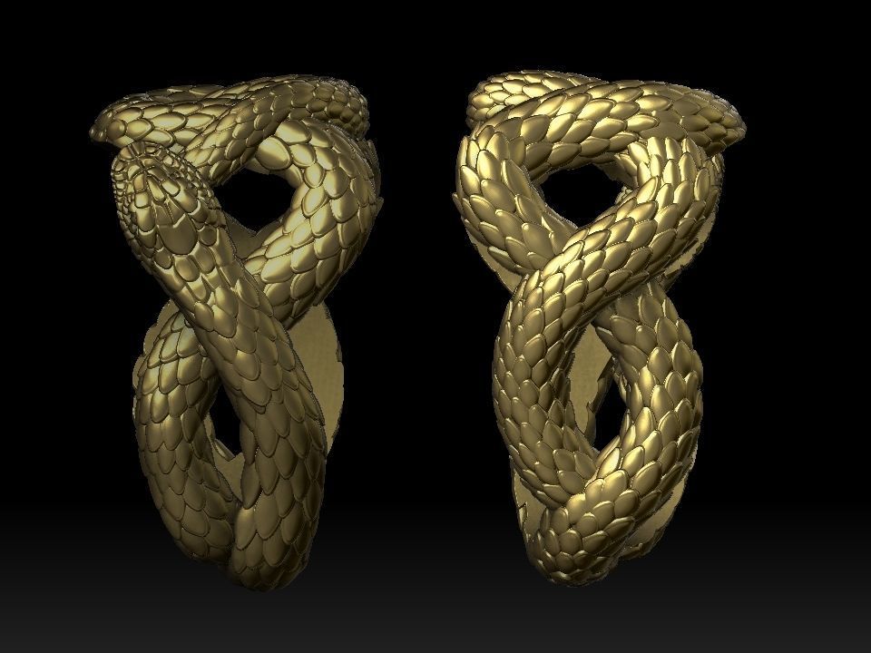  Eyelet snake for pendant 3d print ready 3D print model_9