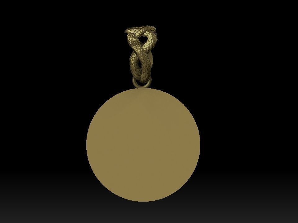  Eyelet snake for pendant 3d print ready 3D print model_4