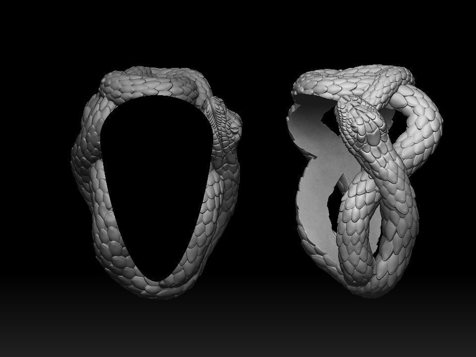  Eyelet snake for pendant 3d print ready 3D print model_2