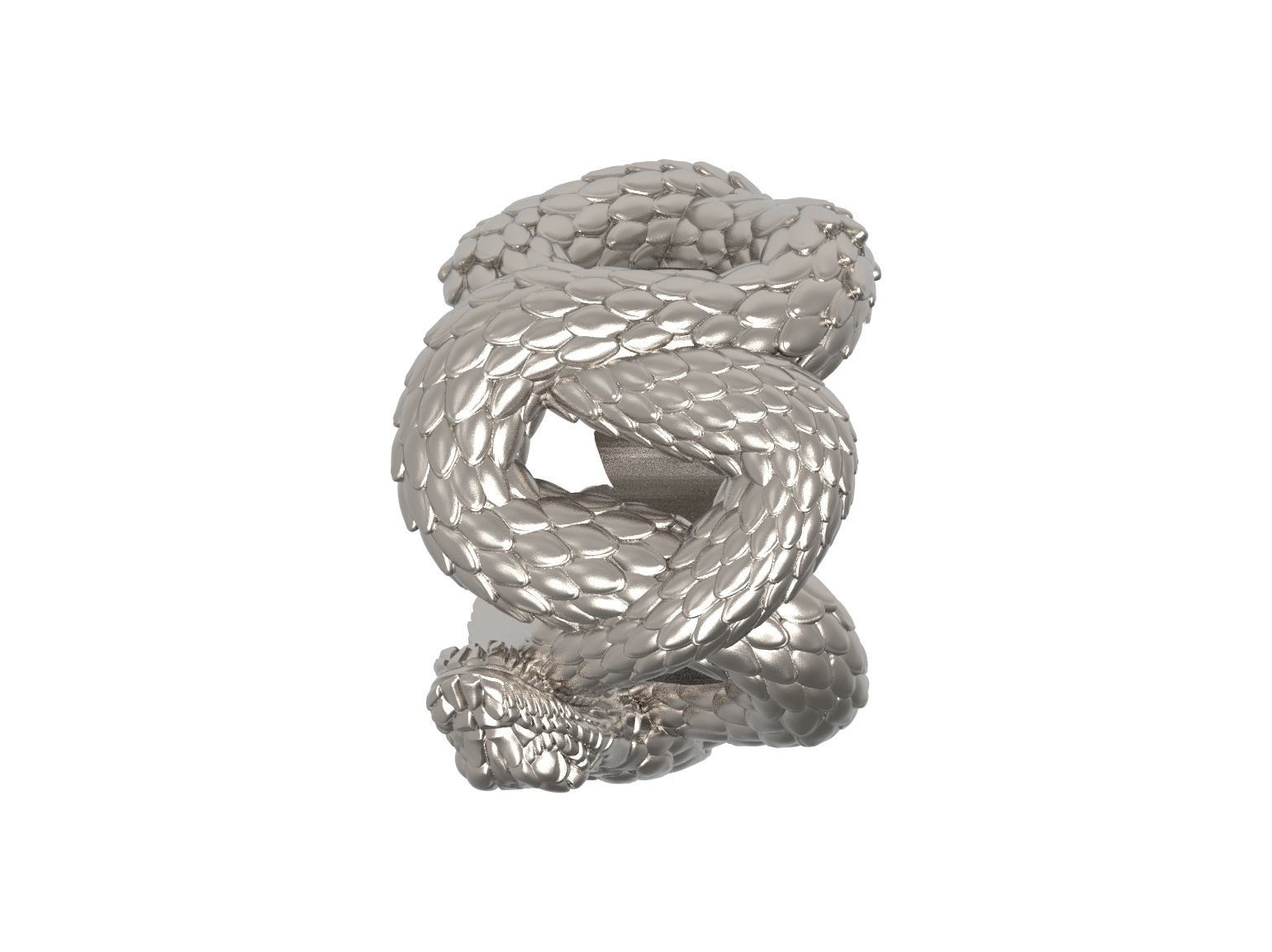  Eyelet snake for pendant 3d print ready 3D print model_40