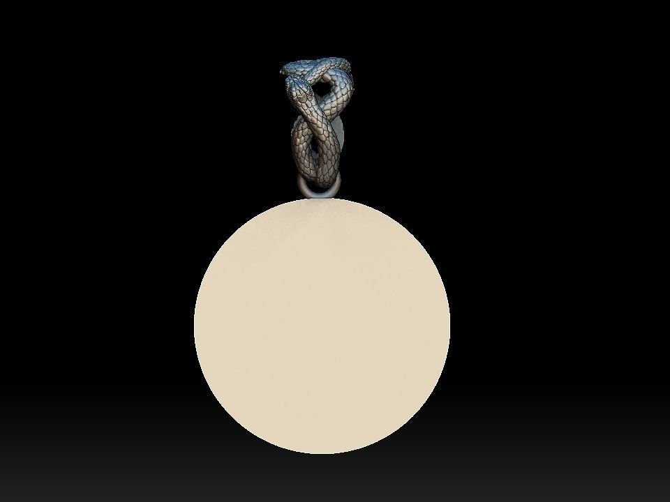  Eyelet snake for pendant 3d print ready 3D print model_1