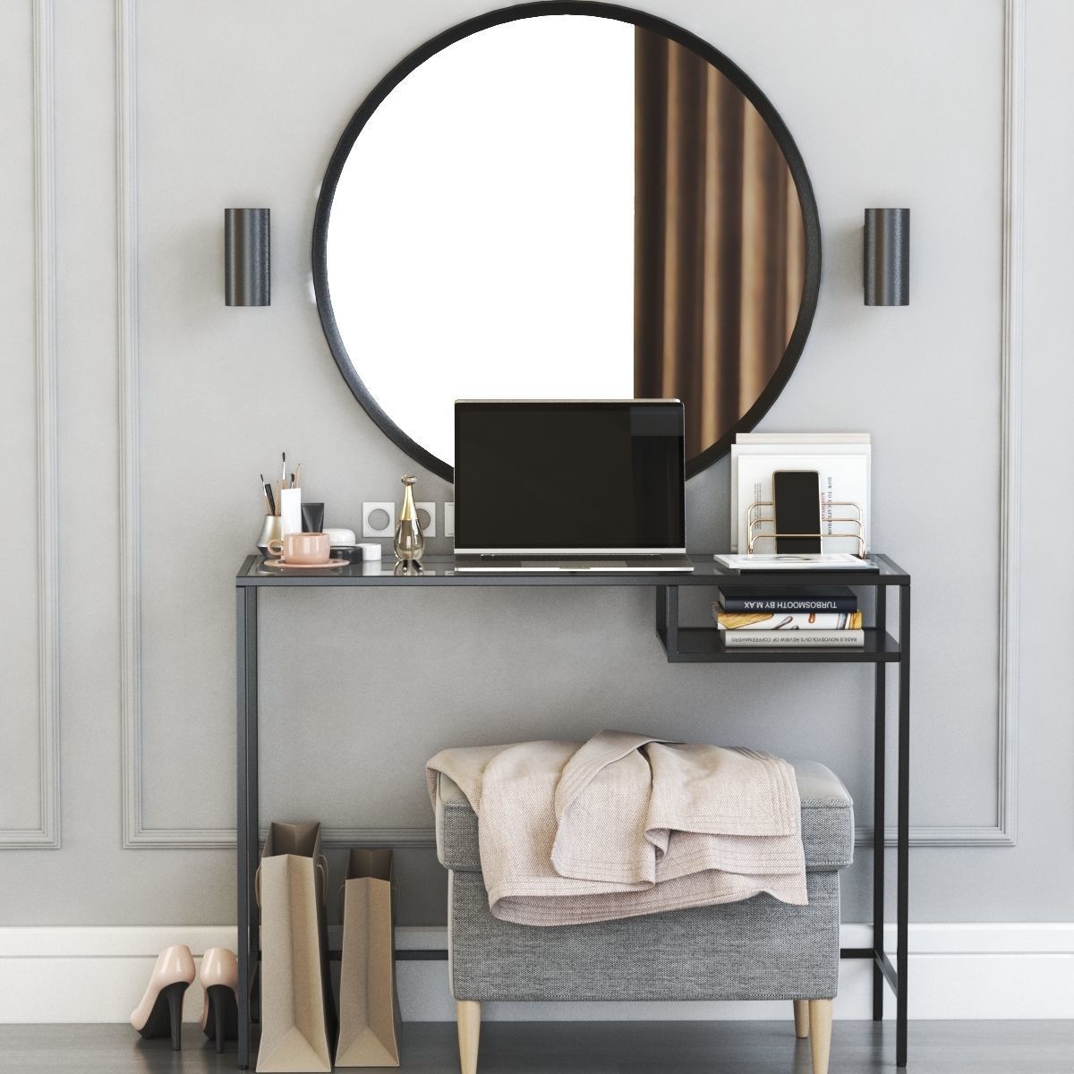 VITTSJO dressing table 3D model_3