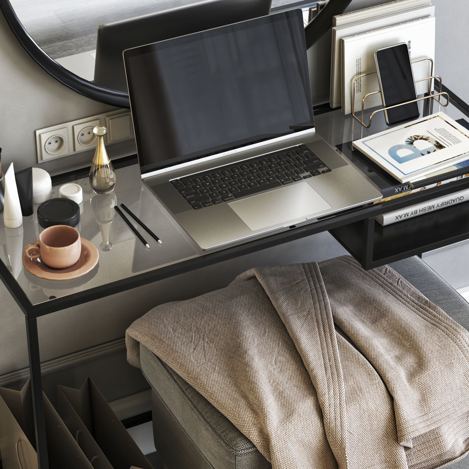 VITTSJO dressing table 3D model_1