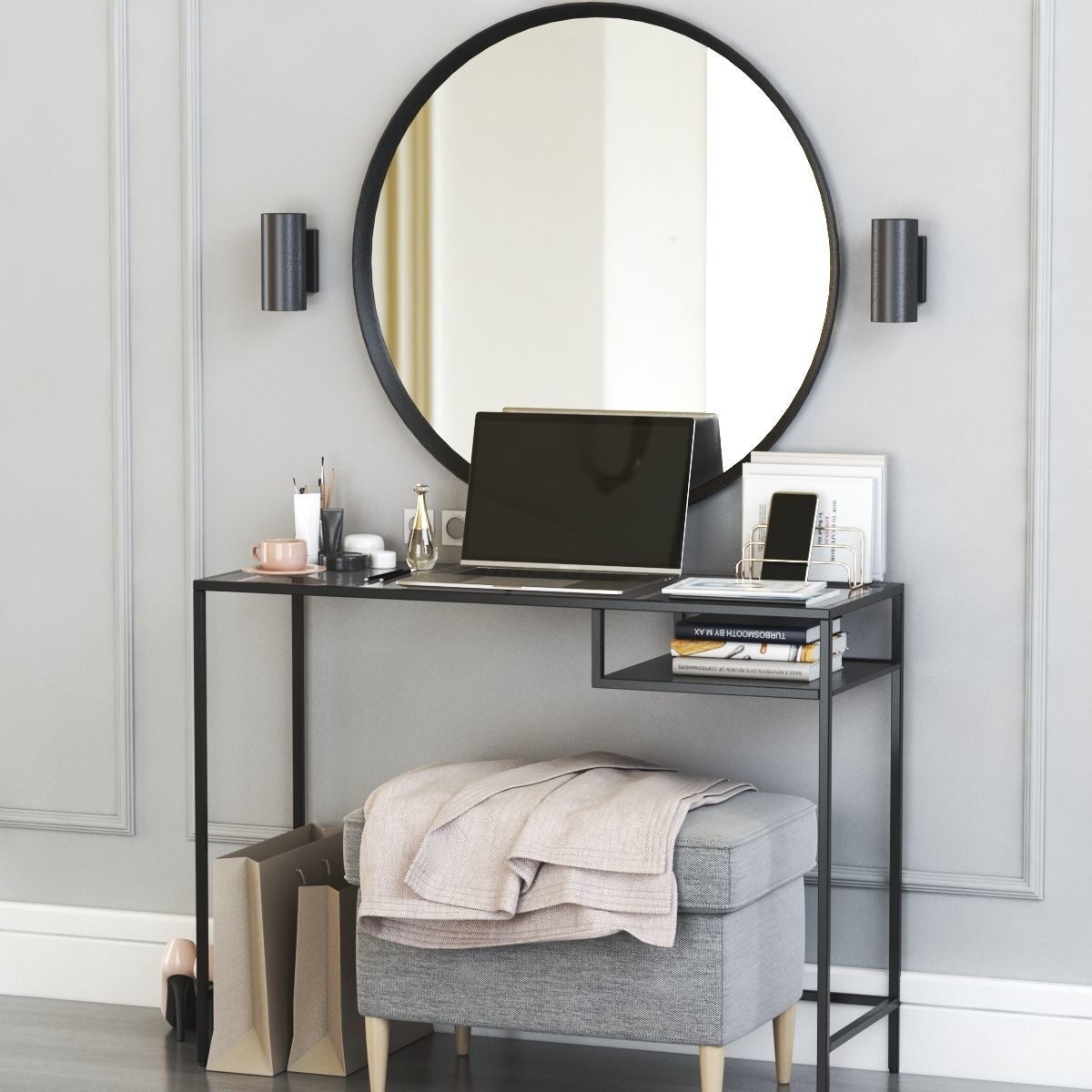 VITTSJO dressing table 3D model_4