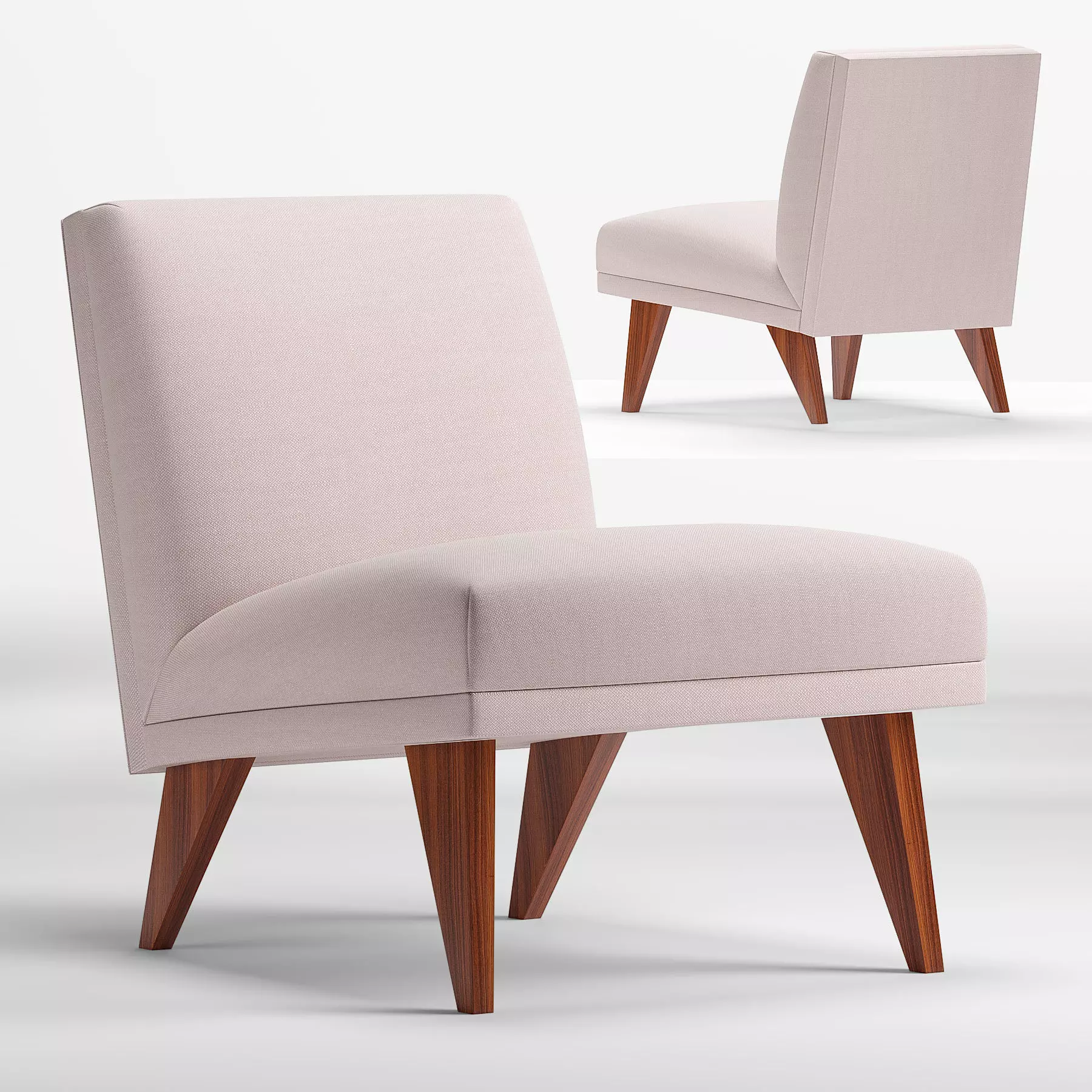Carson Slipper Chair West elm 3D model_0