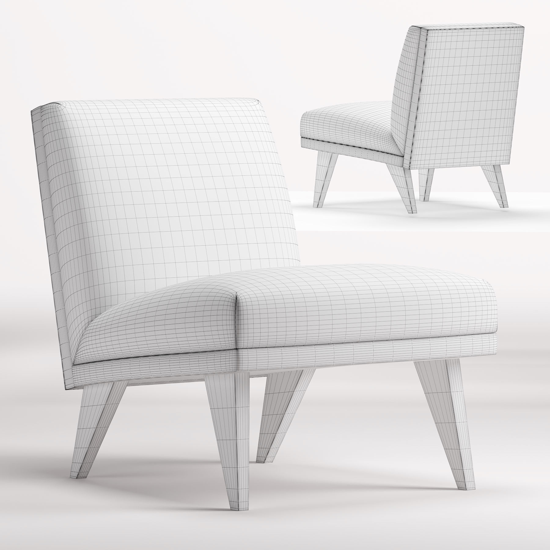 Carson Slipper Chair West elm 3D model_1
