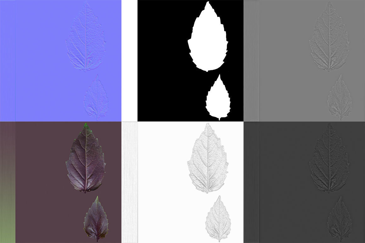 Set of bunches of herbs 3D model_32