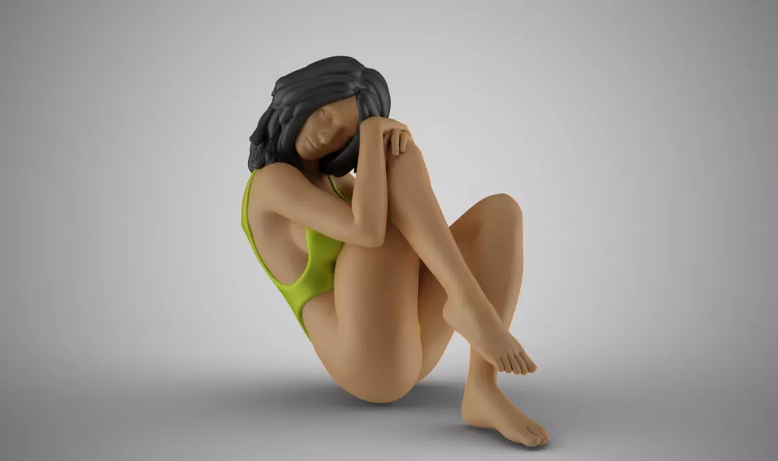 Solitude Woman 3D print model_0