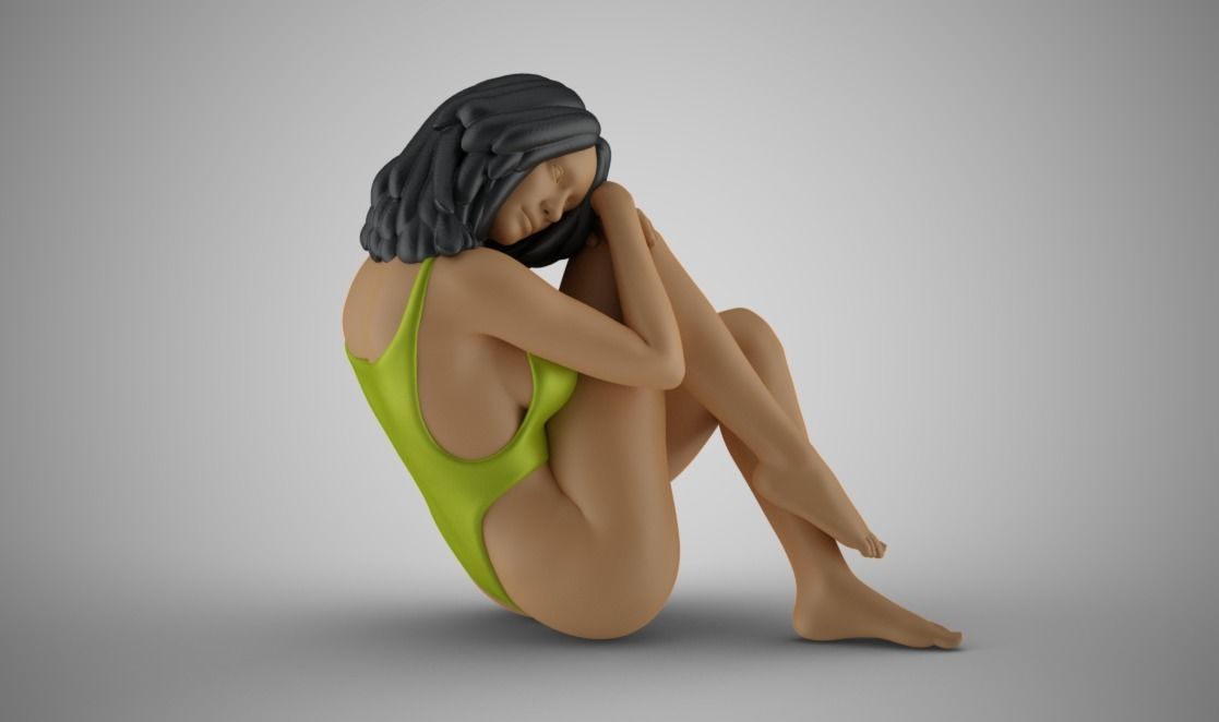 Solitude Woman 3D print model_10