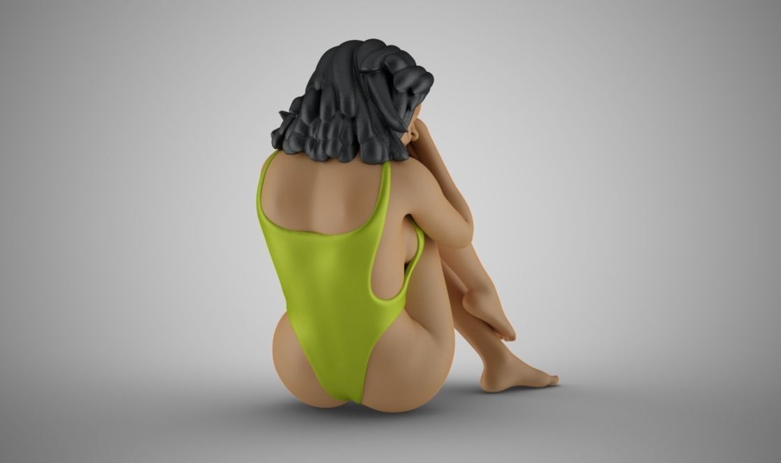 Solitude Woman 3D print model_9