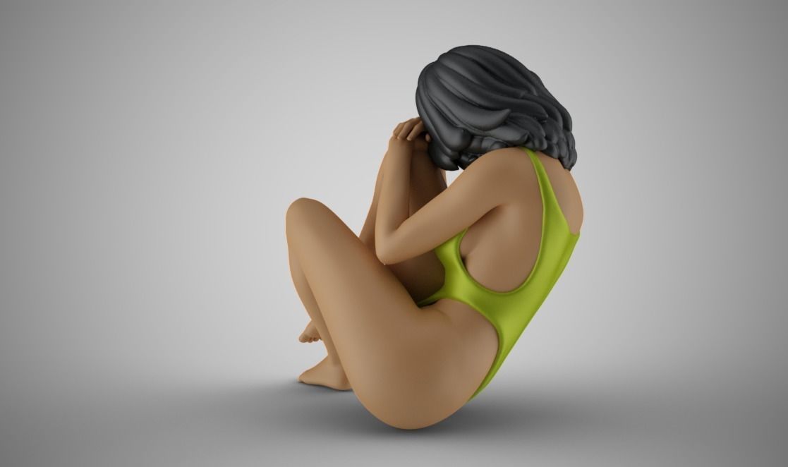 Solitude Woman 3D print model_7