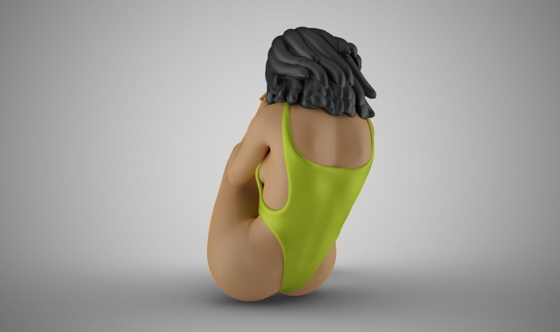Solitude Woman 3D print model_8