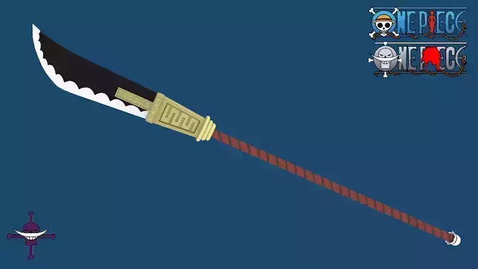 ONE PIECE Whitebeards Weapon Low-poly 3D model