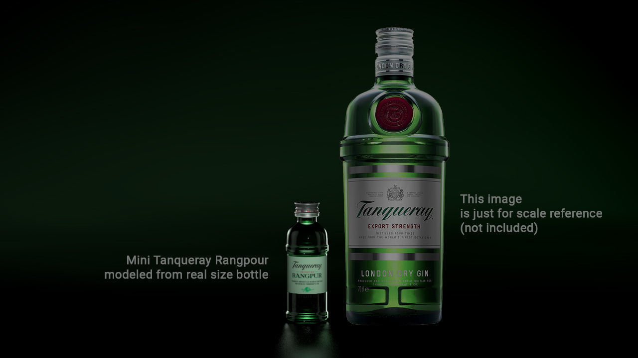 Tanqueray Mini - Rangpur - Bottle 3D model_1