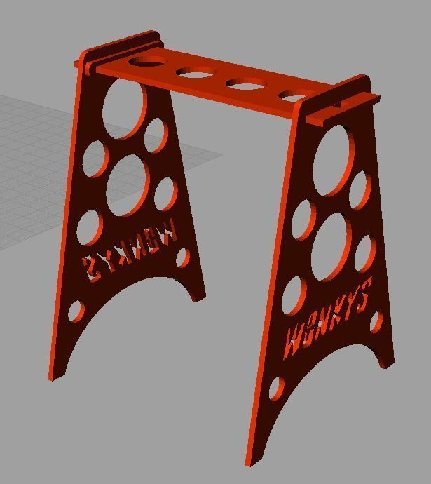 RC shock rack 3D print model_3