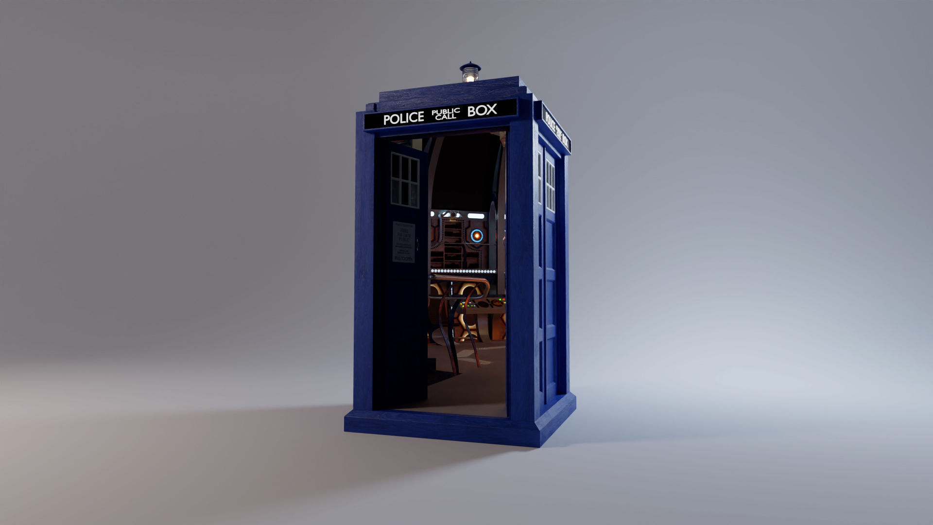 TARDIS - Exterior AND Interior - Smith and Capaldi Design 3D model_6