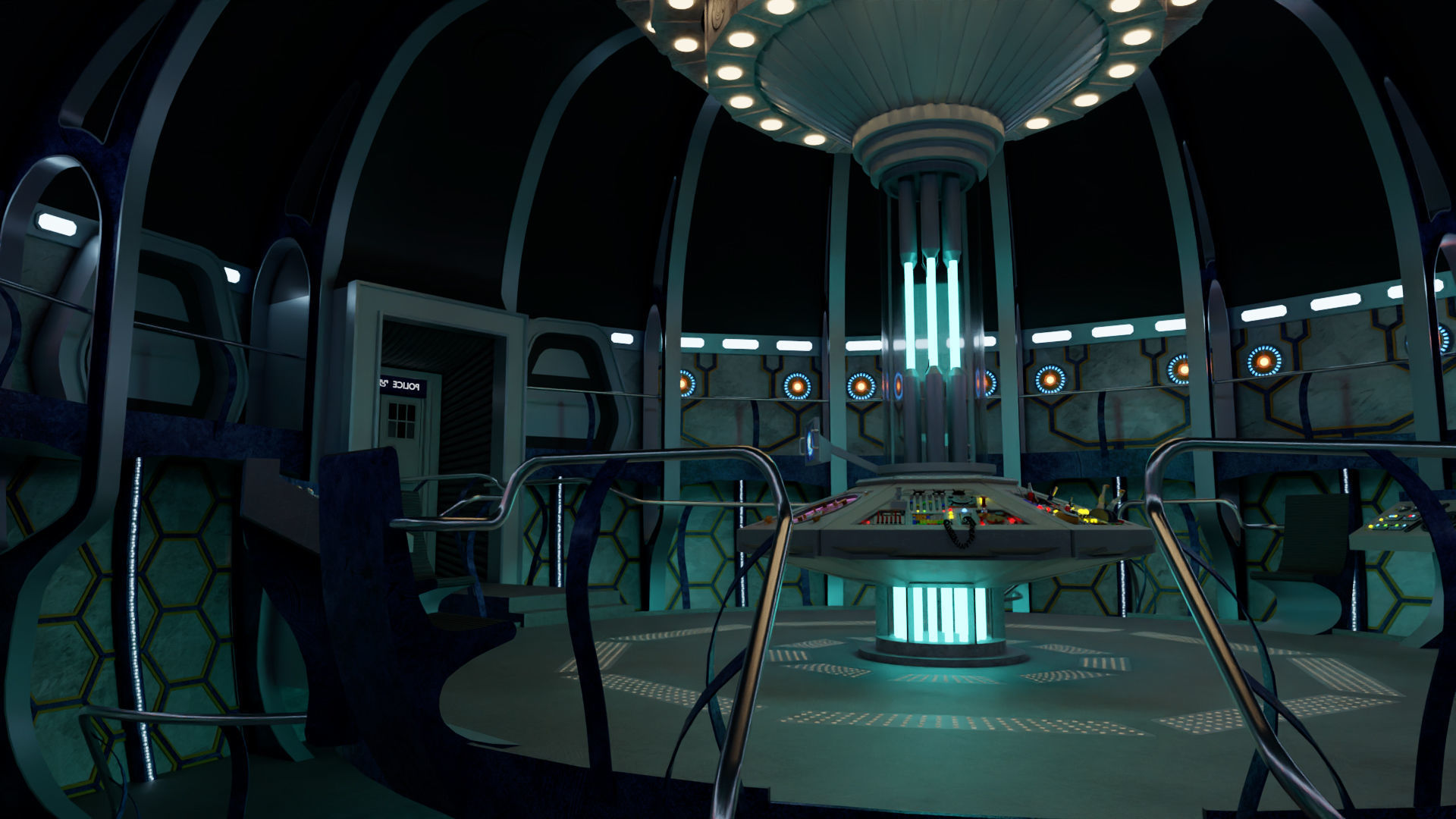 TARDIS - Exterior AND Interior - Smith and Capaldi Design 3D model_21