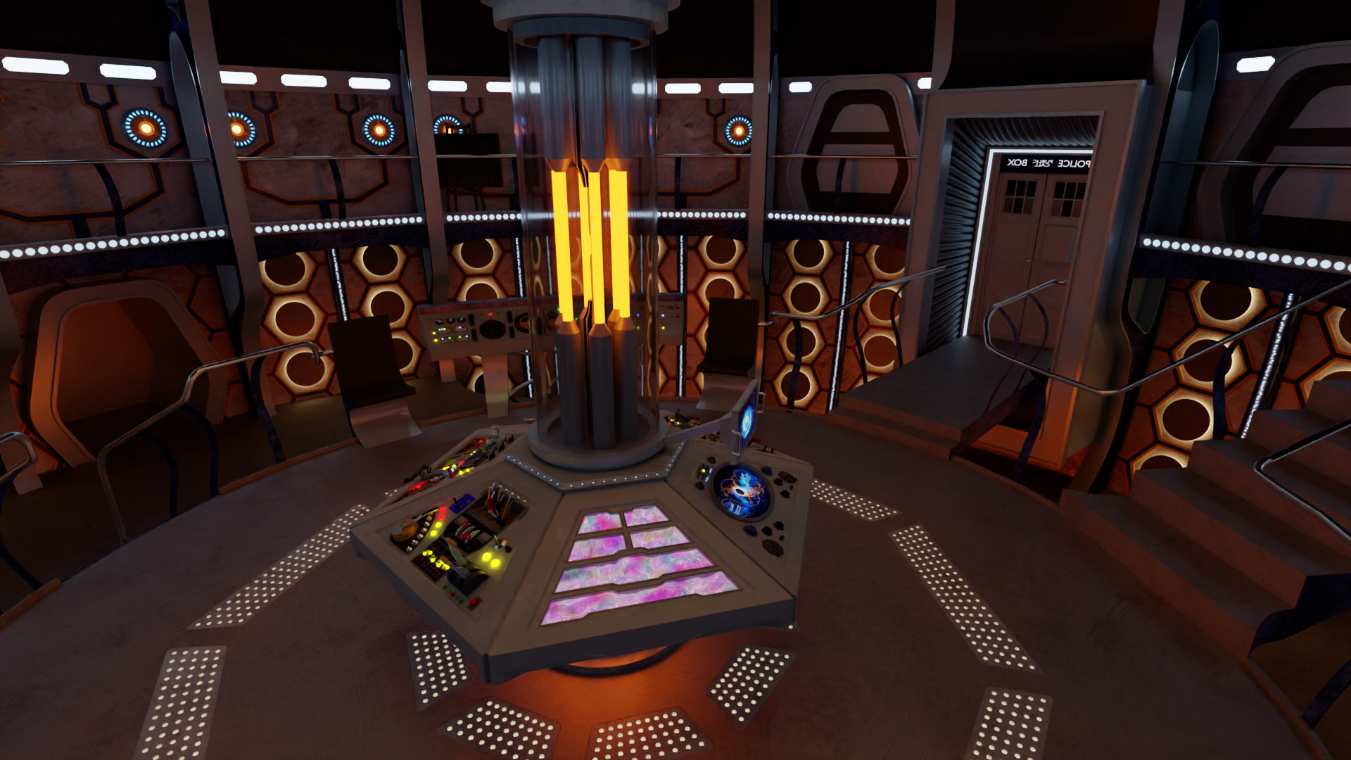 TARDIS - Exterior AND Interior - Smith and Capaldi Design 3D model_15