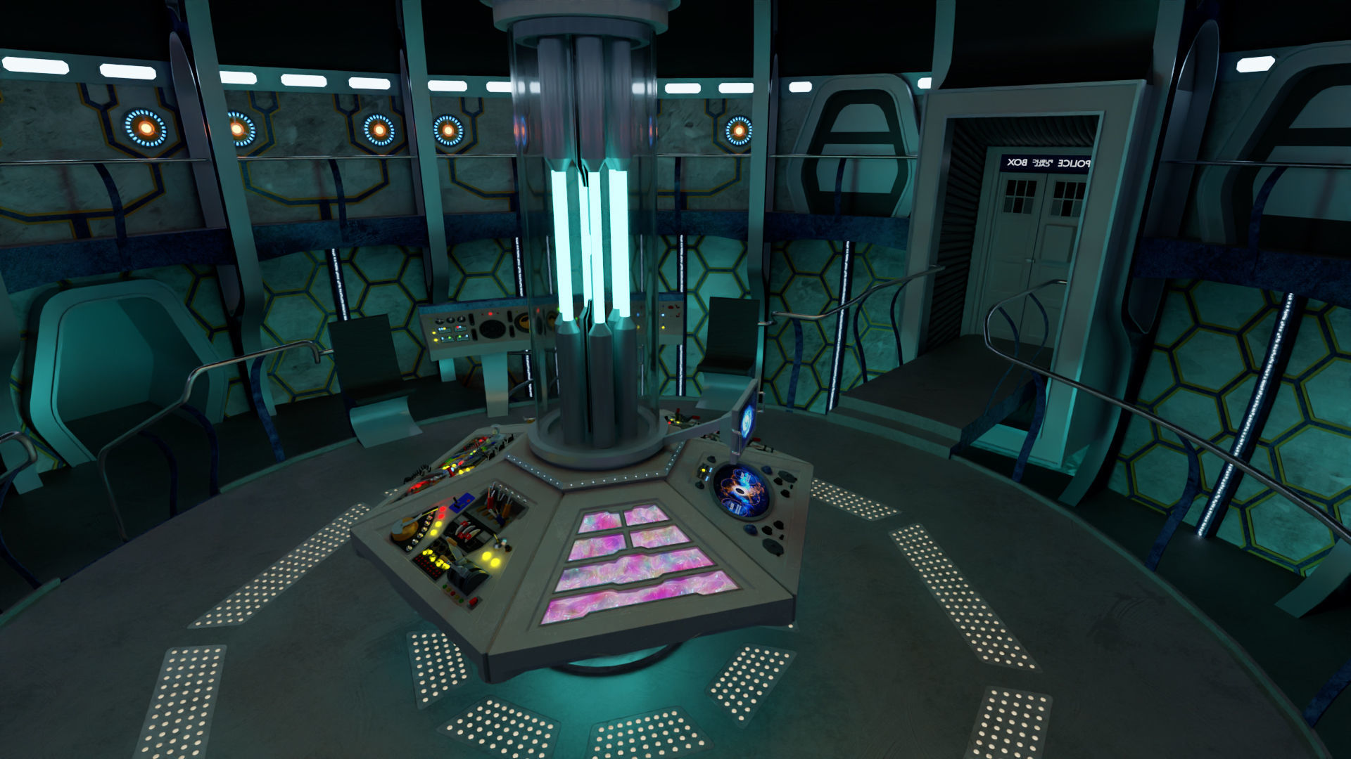 TARDIS - Exterior AND Interior - Smith and Capaldi Design 3D model_16