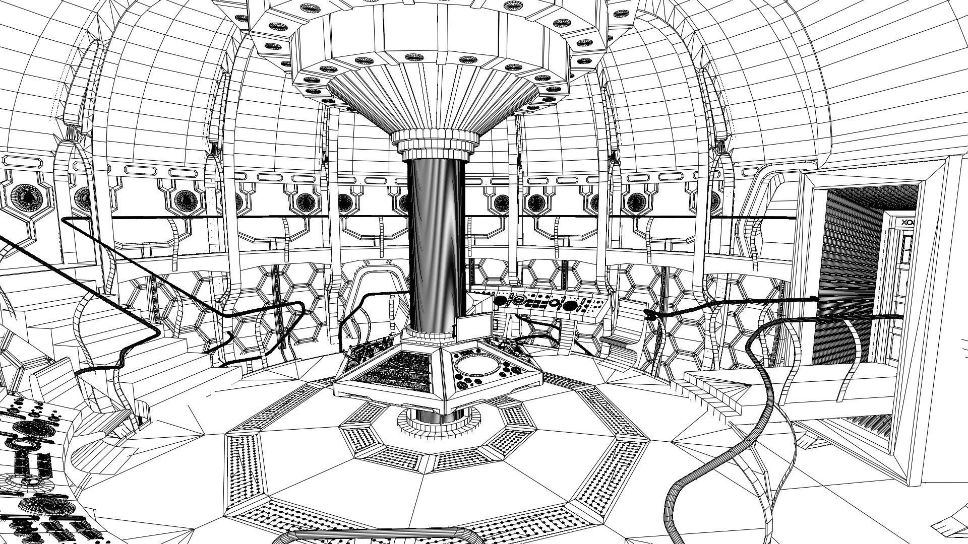 TARDIS - Exterior AND Interior - Smith and Capaldi Design 3D model_24