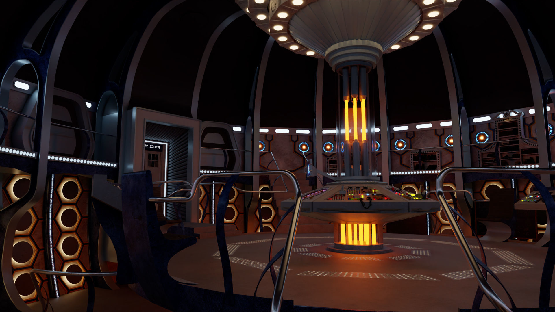 TARDIS - Exterior AND Interior - Smith and Capaldi Design 3D model_20