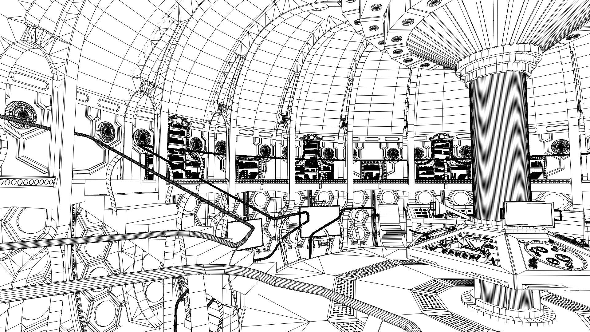 TARDIS - Exterior AND Interior - Smith and Capaldi Design 3D model_26