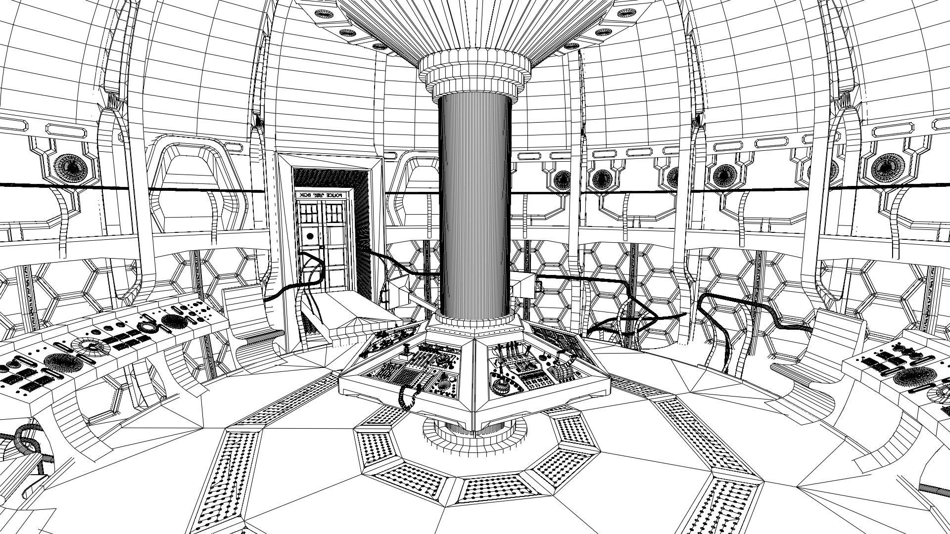 TARDIS - Exterior AND Interior - Smith and Capaldi Design 3D model_25