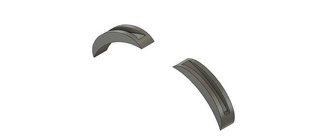 Headband adaptor for slide on V5 Ears 3D print model