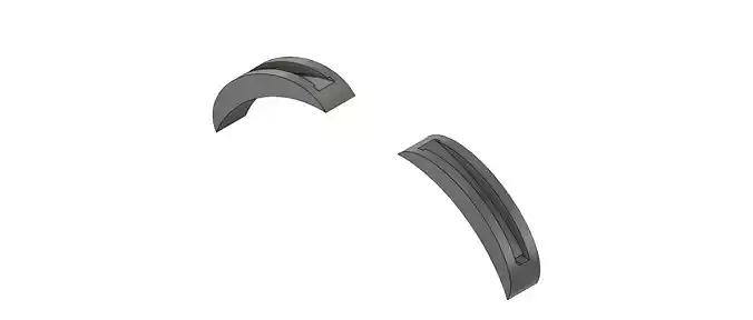 Headband adaptor for slide on V5 Ears 3D print model