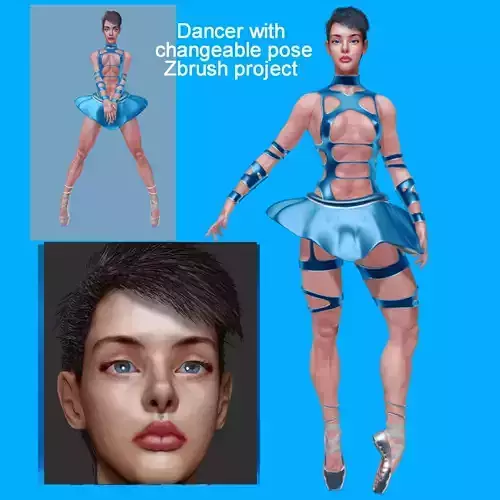 3D model of Ballerina and acrobat 3D model