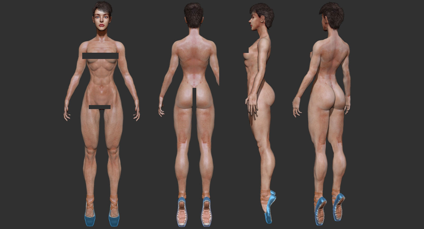 3D model of Ballerina and acrobat 3D model_3