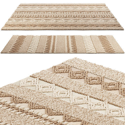 Safavieh Handmade Natura Annedorte Wool Rug 3D model