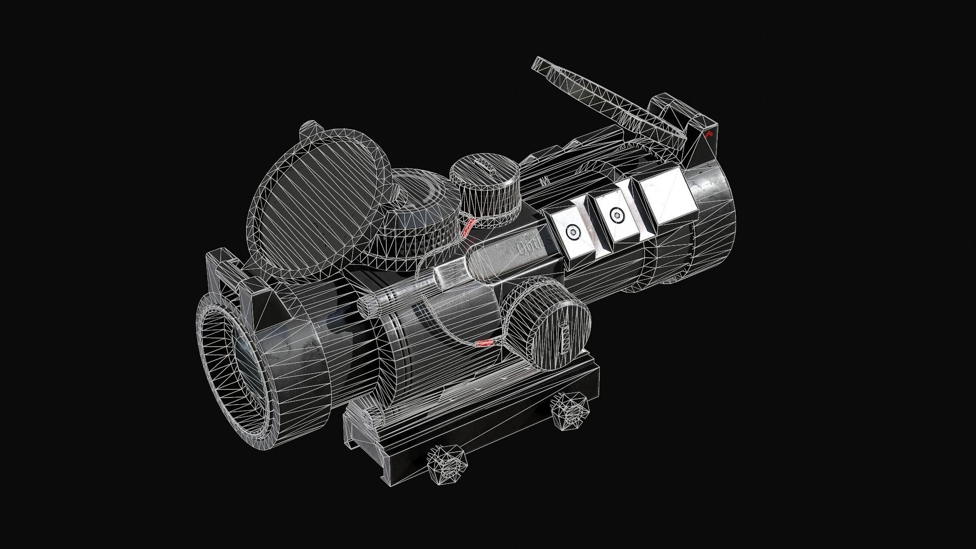 Scope 4X Vortex Spitfire Low-poly 3D model_7