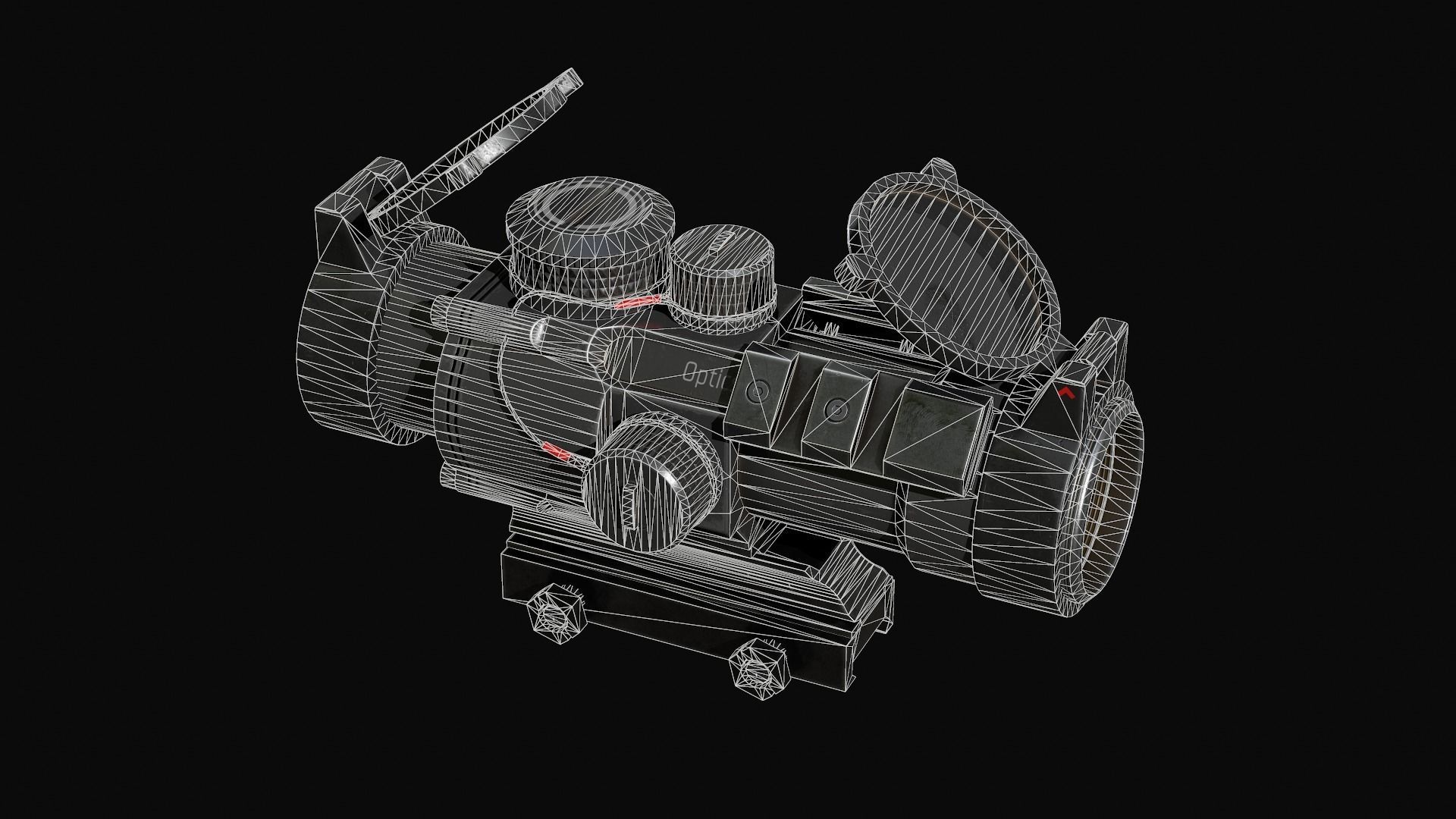 Scope 4X Vortex Spitfire Low-poly 3D model_6
