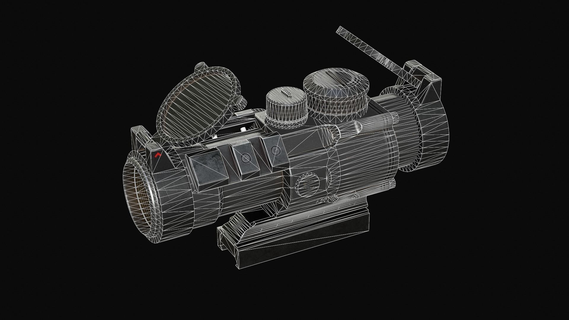 Scope 4X Vortex Spitfire Low-poly 3D model_5