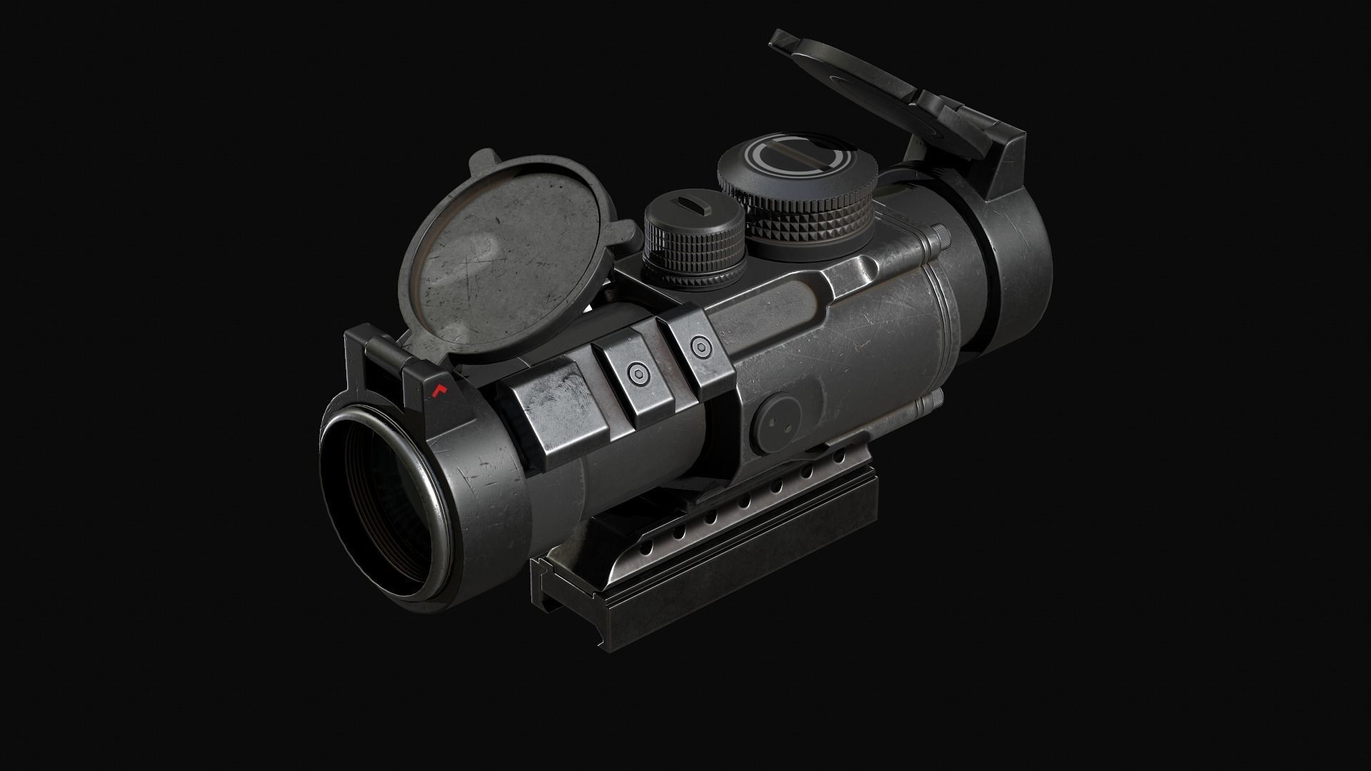 Scope 4X Vortex Spitfire Low-poly 3D model_1