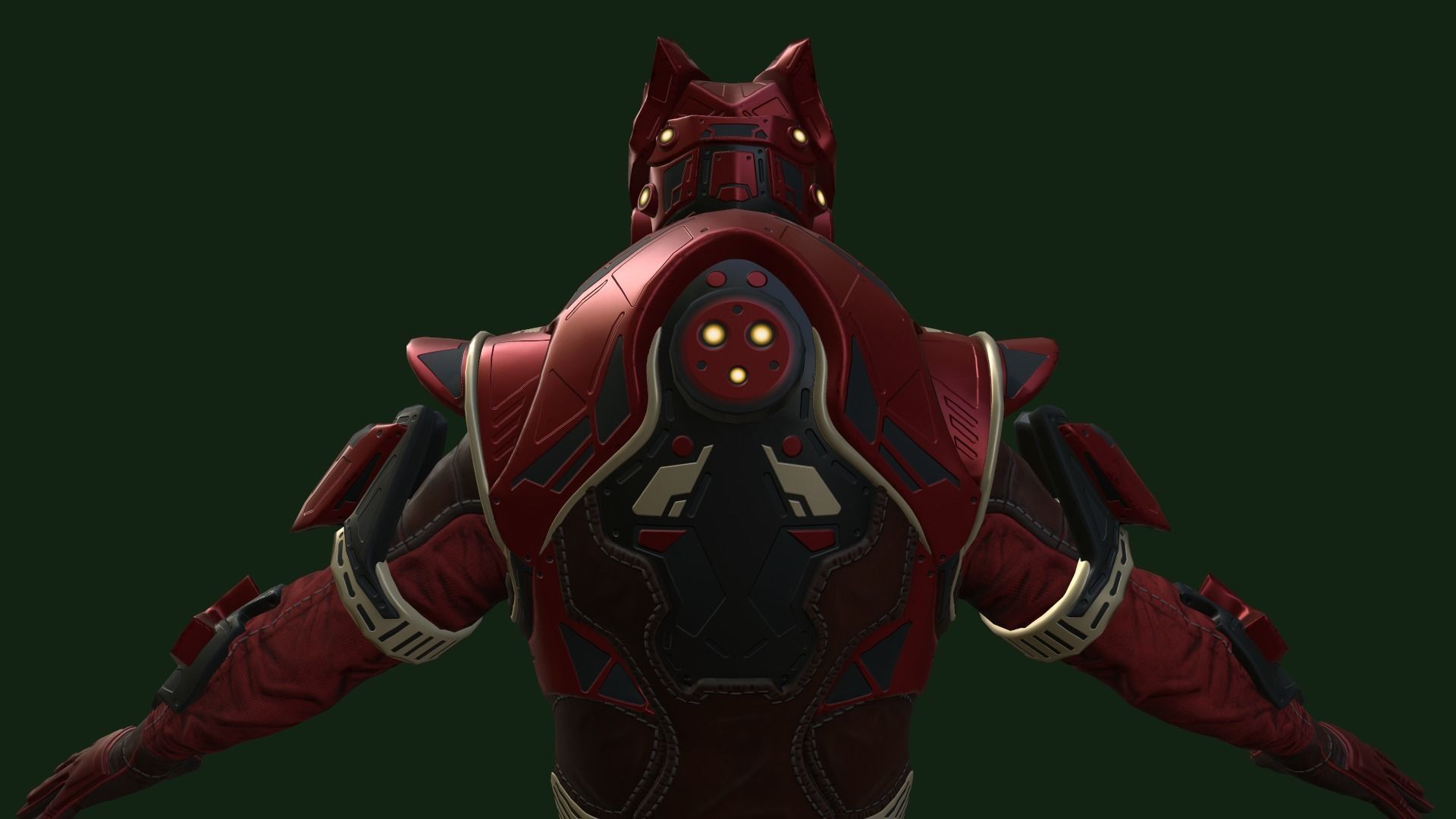 Sci-fi infantryman Low-poly 3D model_12