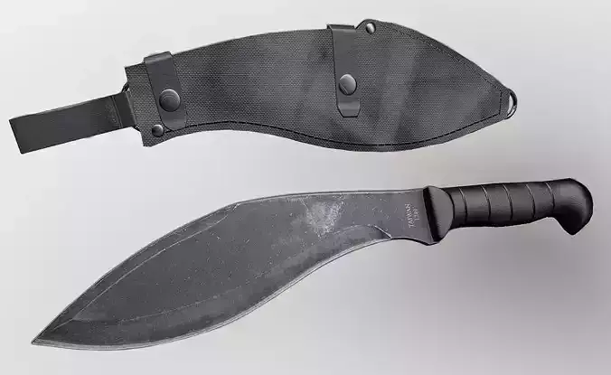 kukri knife PBR