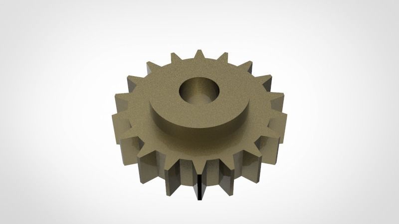 Spur gear 3D model_2