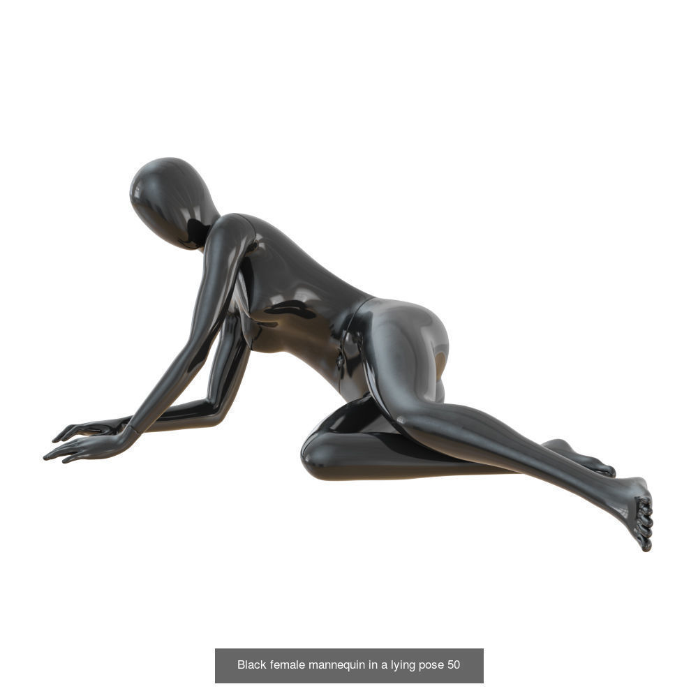 Collection of female mannequins in various poses _2