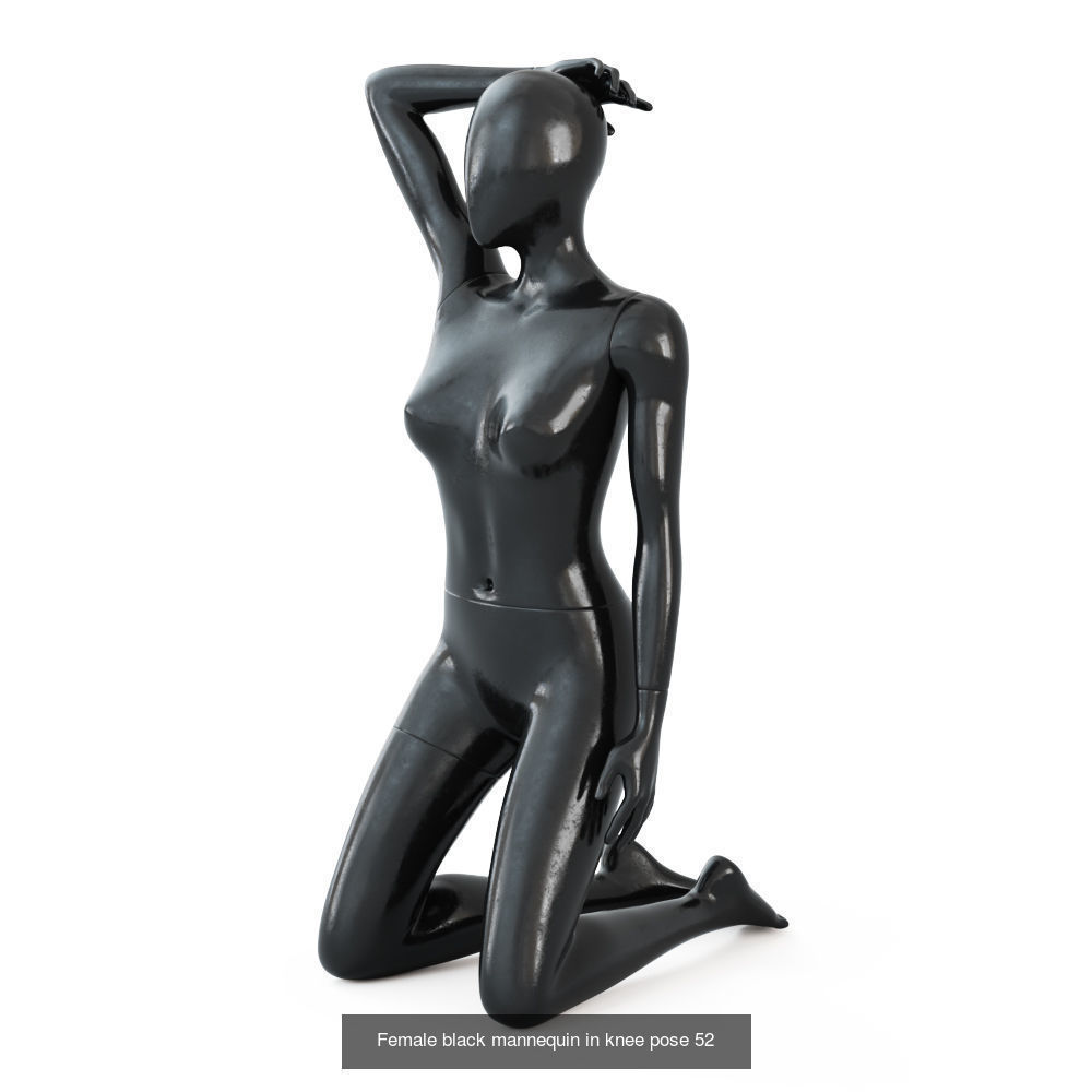 Collection of female mannequins in various poses _4