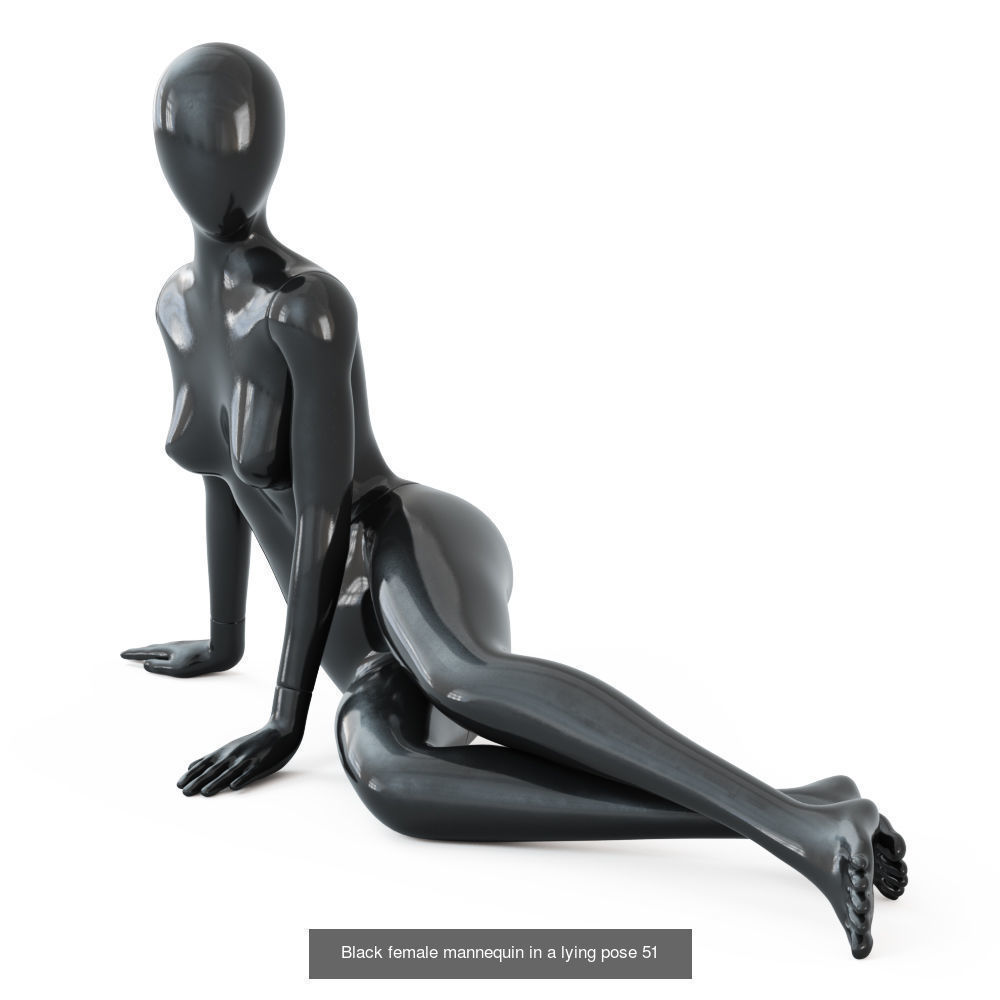 Collection of female mannequins in various poses _3