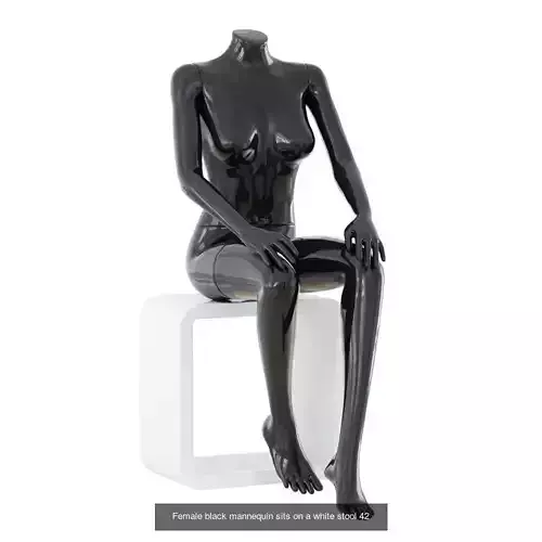 Collection of female mannequins in standing and sitting pose 