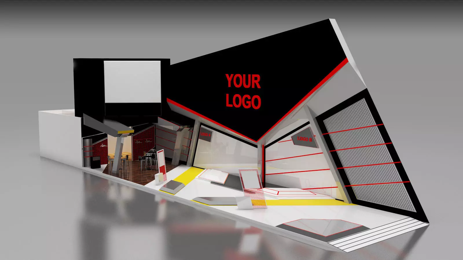 exhibition  Booth Universal 3D model_0