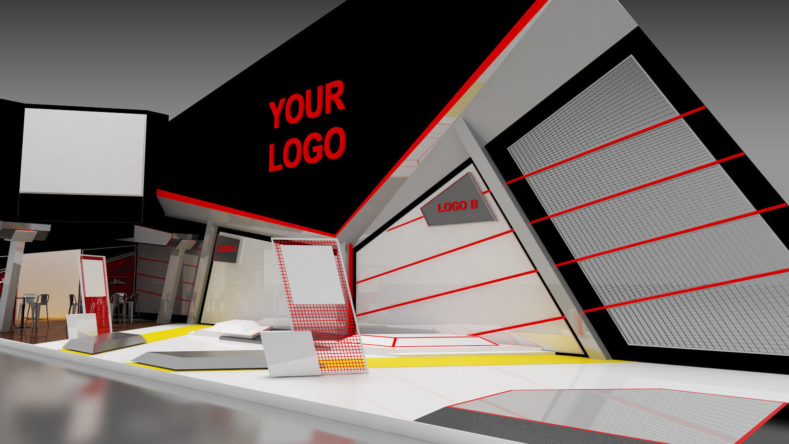 exhibition  Booth Universal 3D model_2