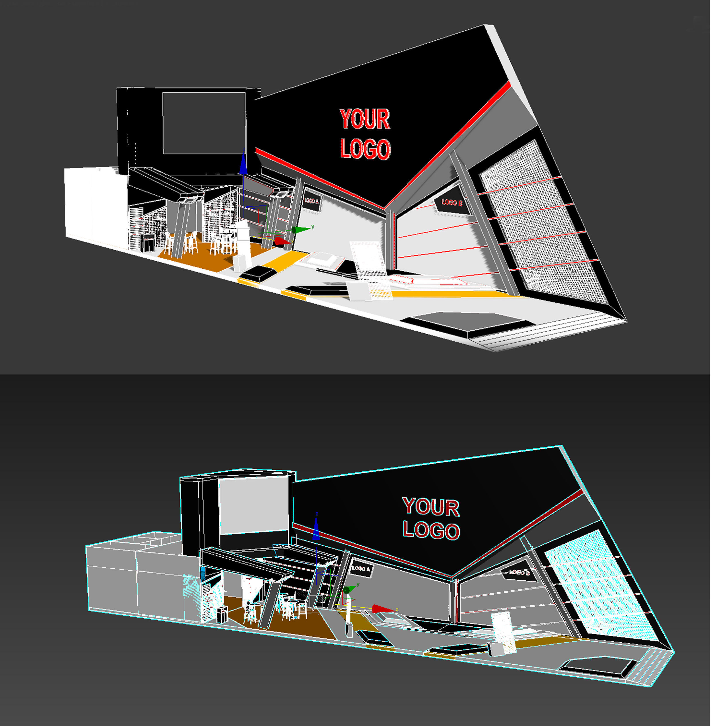 exhibition  Booth Universal 3D model_4
