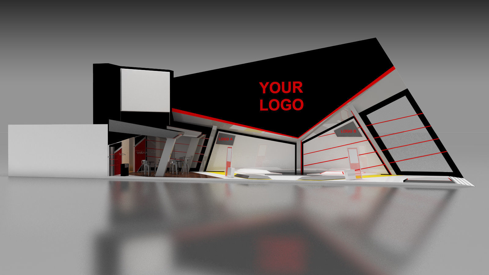 exhibition  Booth Universal 3D model_1