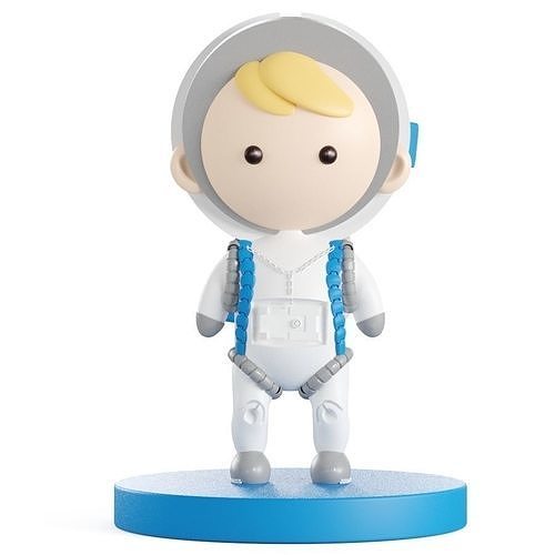 Astronaut figurine of wearing spacesuit Free 3D print model